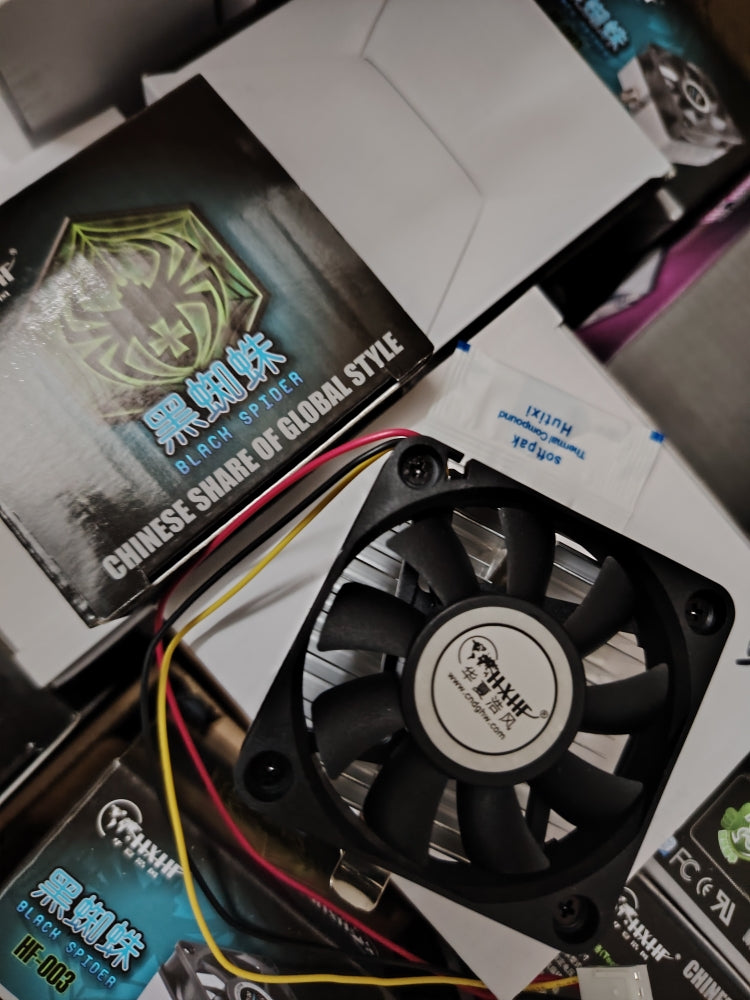 Huaxia Haofeng HF-003 6CM Bensan 370 radiator P3 fan 12V Qara Hörümçək