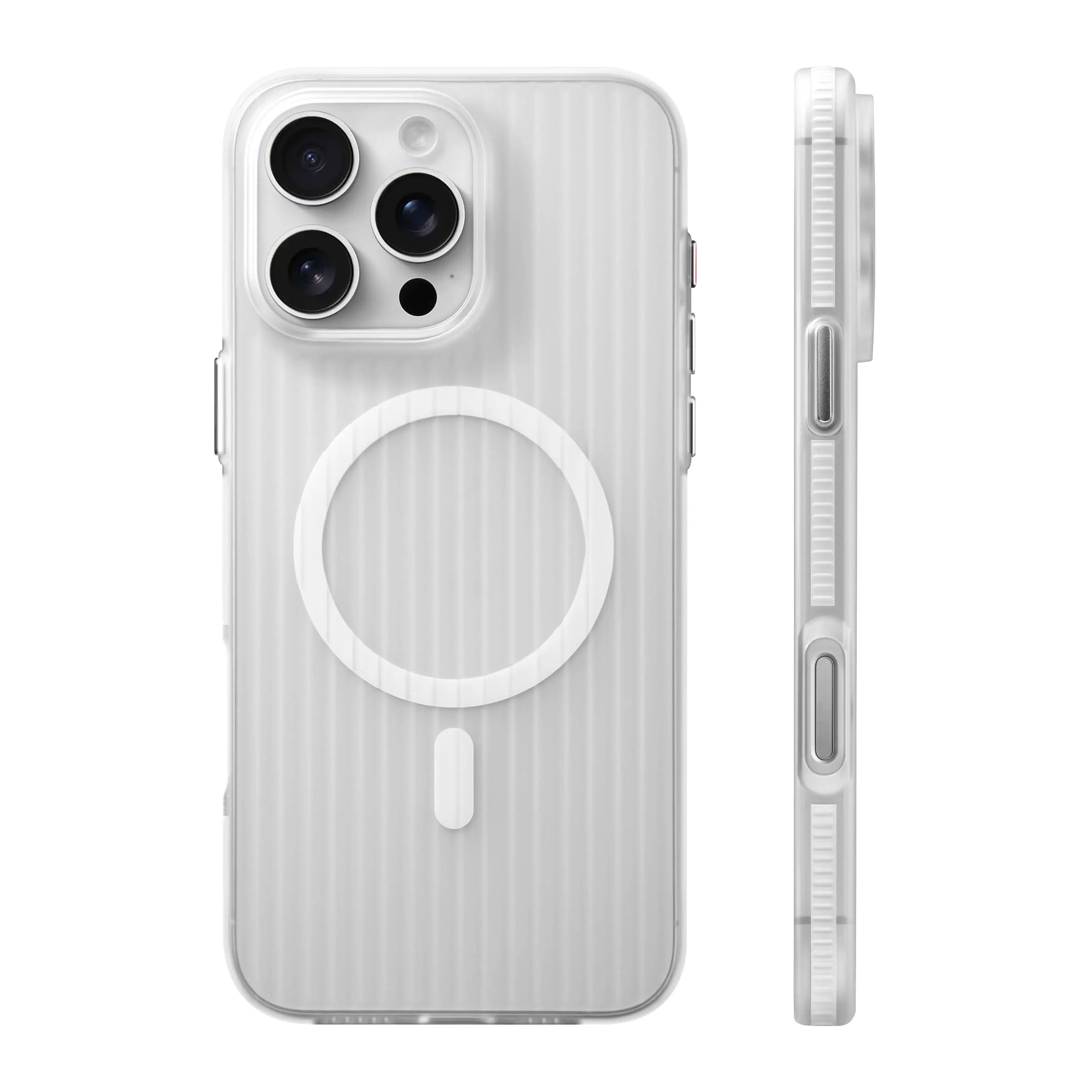 Sanlinba dəri hiss edən zolaqlı maqnit cib telefonu qutusu Apple iPhone17ProMax şaxtalı sürüşməyə qarşı Magsafe qoruyucu qutusu yeni 16Pro premium sadə hər şeyi əhatə edən sərt qabıq üçün uyğundur
