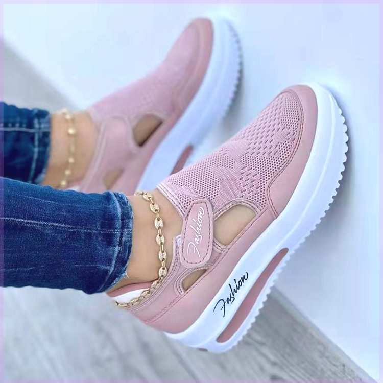 2022 Qadın Ayaqqabı Böyük Ölçülü Gündəlik Tək Yastı Fly Knit Br