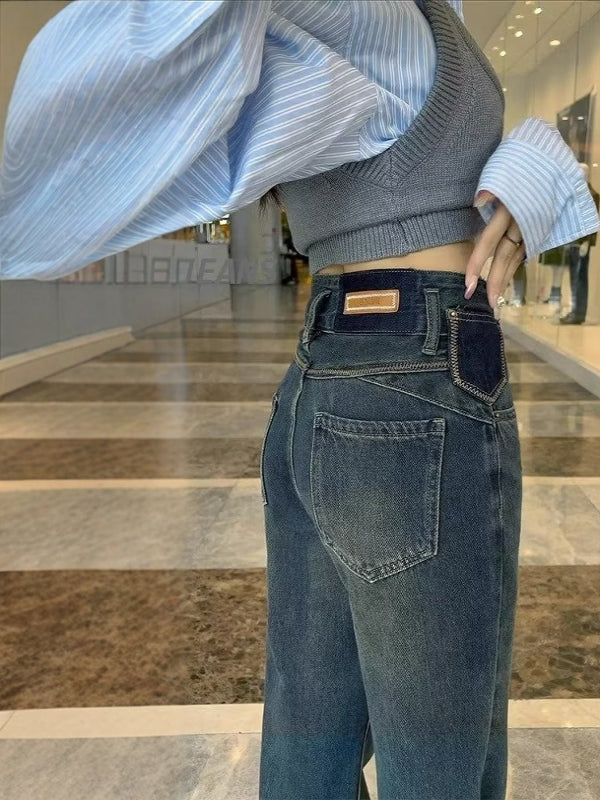 Qadın düz ayaqlı böyük ölçülü cins şalvar, 2026-cı ilin erkən yaz yeni dəbi, yüksək belli, dəbli, geniş və arıqladıcı enli şalvar.