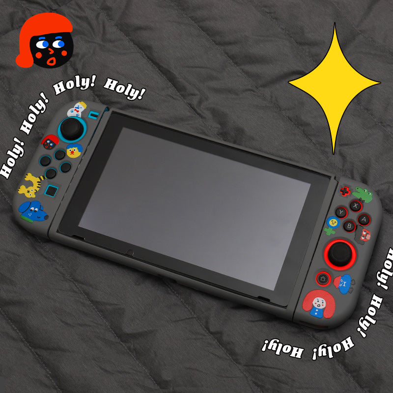 Yapon pişiyi düyü kiçik canavar Nintendo switch2 qoruyucu qutu oled qoruyucu qutu NS2 yumşaq qabıqlı tutqun ağ boz