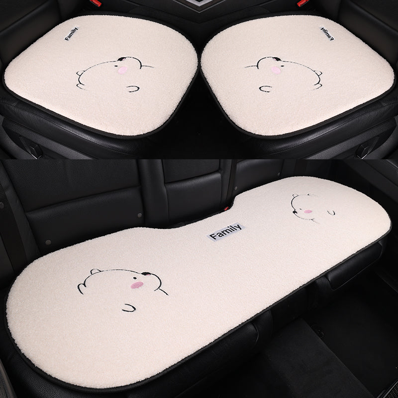 Avtomobil Yastığı Qış Dolması Üç Parçalı Cizgi Filmi Tək Parça Ins İnternet Məşhur Arxa Sıra Qısa Kaşmir Heattech Yəhər örtüyü
