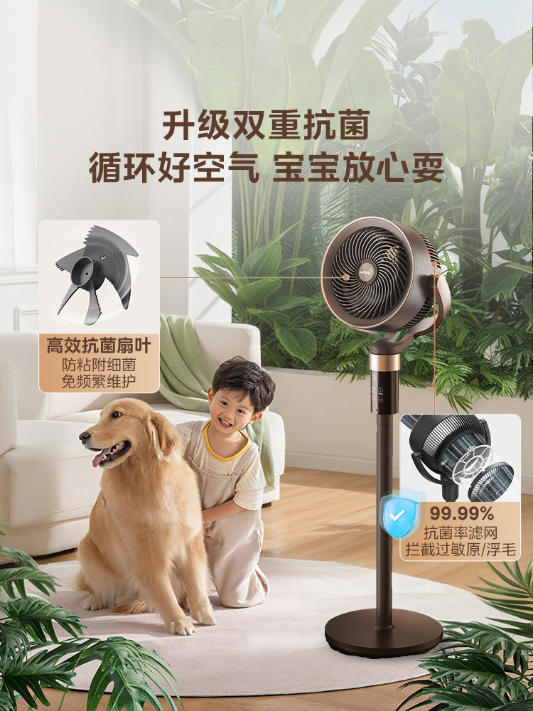 Midea elektrik ventilyatoru məişət enerjiyə qənaət edən sarsıntı başlığı şaquli böyük külək döşəməsi fanatı yataqxana masa üstü ikili təyinatlı hava dövranı fanı