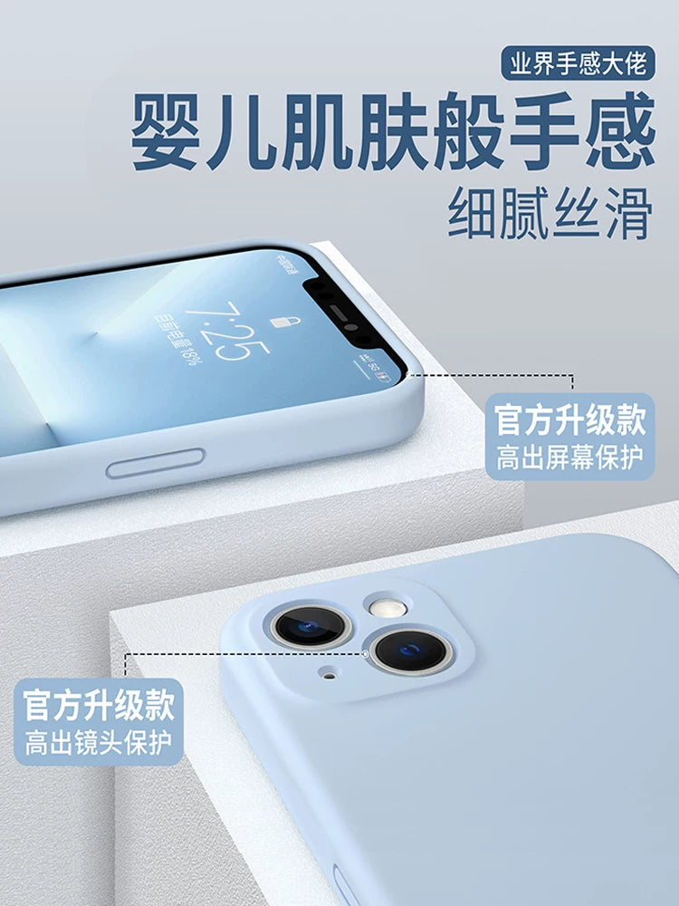 [İdxal edilmiş silikon] iPhone15 mobil telefon qutusu 2025 üçün uyğundur yeni Apple 16Plus maye qutu 17Promax hər şey daxil 11 düşməyə qarşı 14Pro qoruyucu örtük 12air yüksək səviyyəli sensasiya 13pm