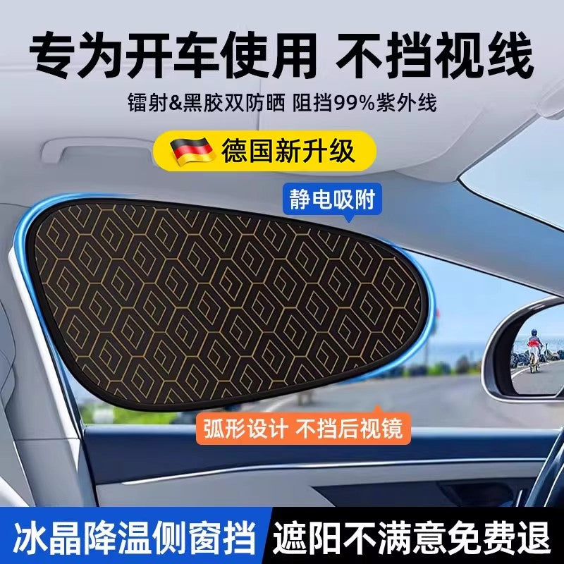 Sun protection curtain for interior sun protection and thermal insulation of German car windows