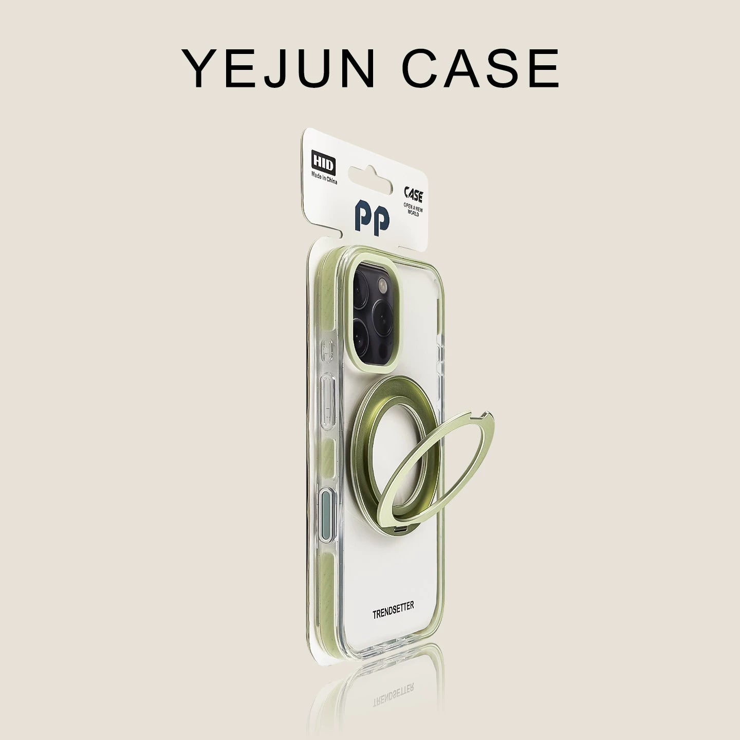 Yejun Apple 16 mobil telefon qutusu, yağlı yaşıl yan parıltı, iphone16promax maqnit stend, şəffaf 15pro anti-düşmə 14 yüksək səviyyəli sensasiya 13 moda brend yüngül lüks internet ünlü 16plus üçün uyğundur