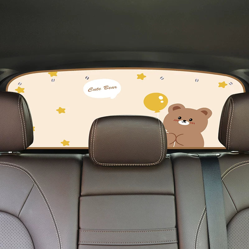 Car rear window sunshade, summer sunshade and heat insulation, car sunshade curtain, cartoon sunshade for rear windows.