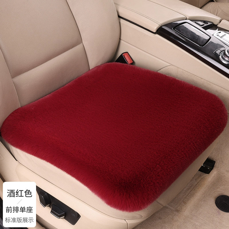 Avtomobil Oturacaq Yastığı Qış Doldurulmuş İstilik Texniki Qalınlaşmış Tək Oturacaq Arxa Sıra Sürüşməyən Tək Parça Üç Parçalı Dəst Neytral Yün Yastıq Dovşan Xəzi İmitasiya