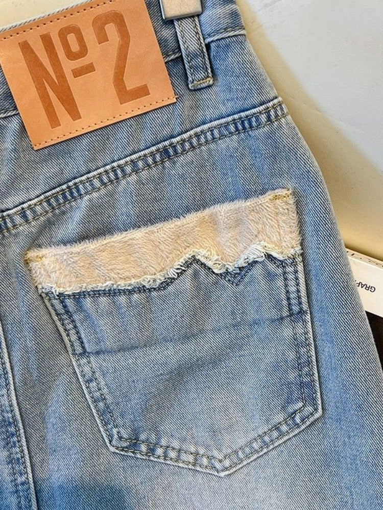 Böyük Ölçülü Açıq Rəngli Denim Midi Ətək Qadınlar üçün 2026-cı il Yayı Yeni Stil Orta Uzunluqlu Yüksək Belli Kəsik A-xəttli Bodycon Ətək