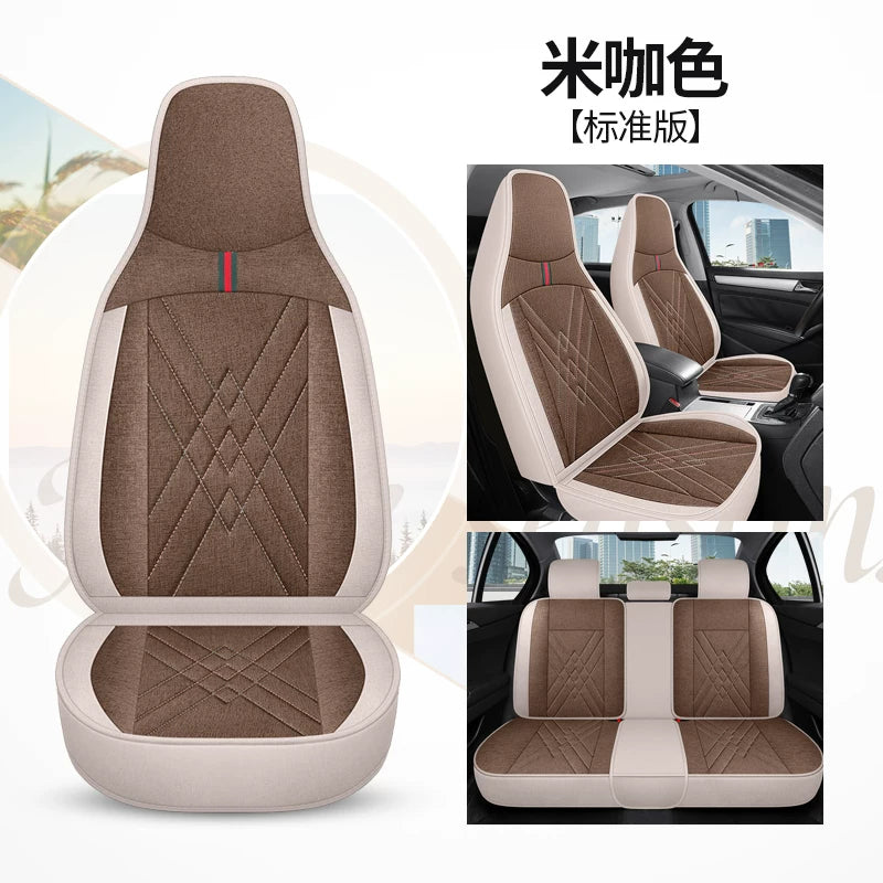 2018/2019/2022 Weltmeister EX5 Full Coverage Seat Covers, Universal Car Seat Covers for All Seasons, Linen Breathable Seat Covers