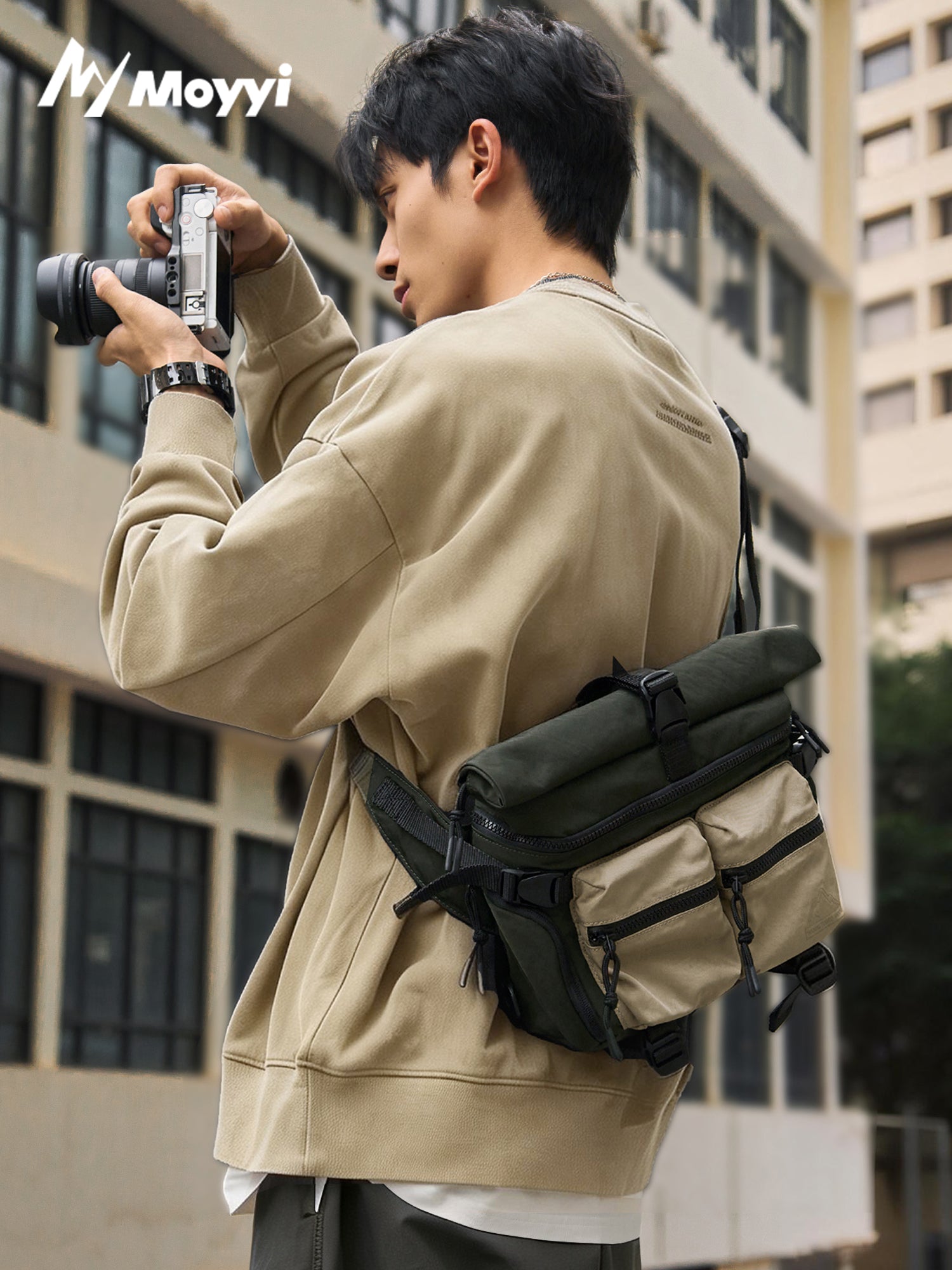Təsadüfi çiyin kamera çantası portativ çarpaz çanta portativ fotoqrafiya çantası ccd saxlama çantası Canon r50 Nikon Sony Fuji xs20xt30 üçün uyğun toqquşmaya qarşı mikro-SLR