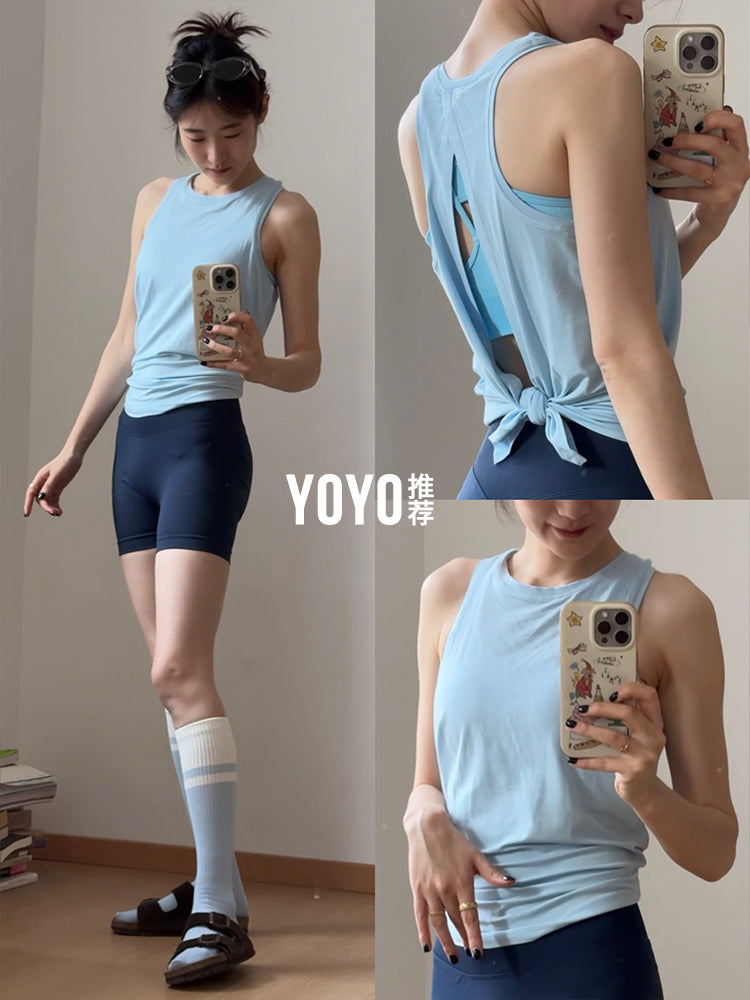Yoyo idman jiletləri, qadın Pilates məşq paltarları, tez quruyan qaçış fitnes topları, yoqa paltarları, gözəl arxa bluzlar tövsiyə edir