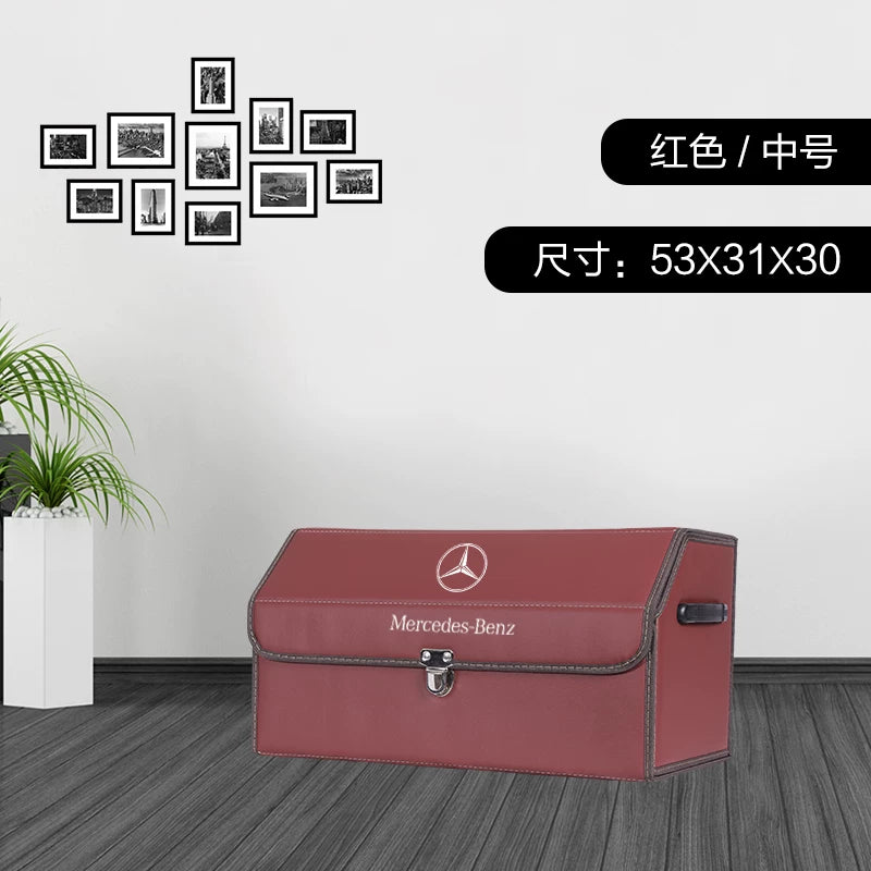 Suitable for Mercedes-Benz GLC/GLB/GLE trunk storage box, C200L, E260L. Interior organizer.