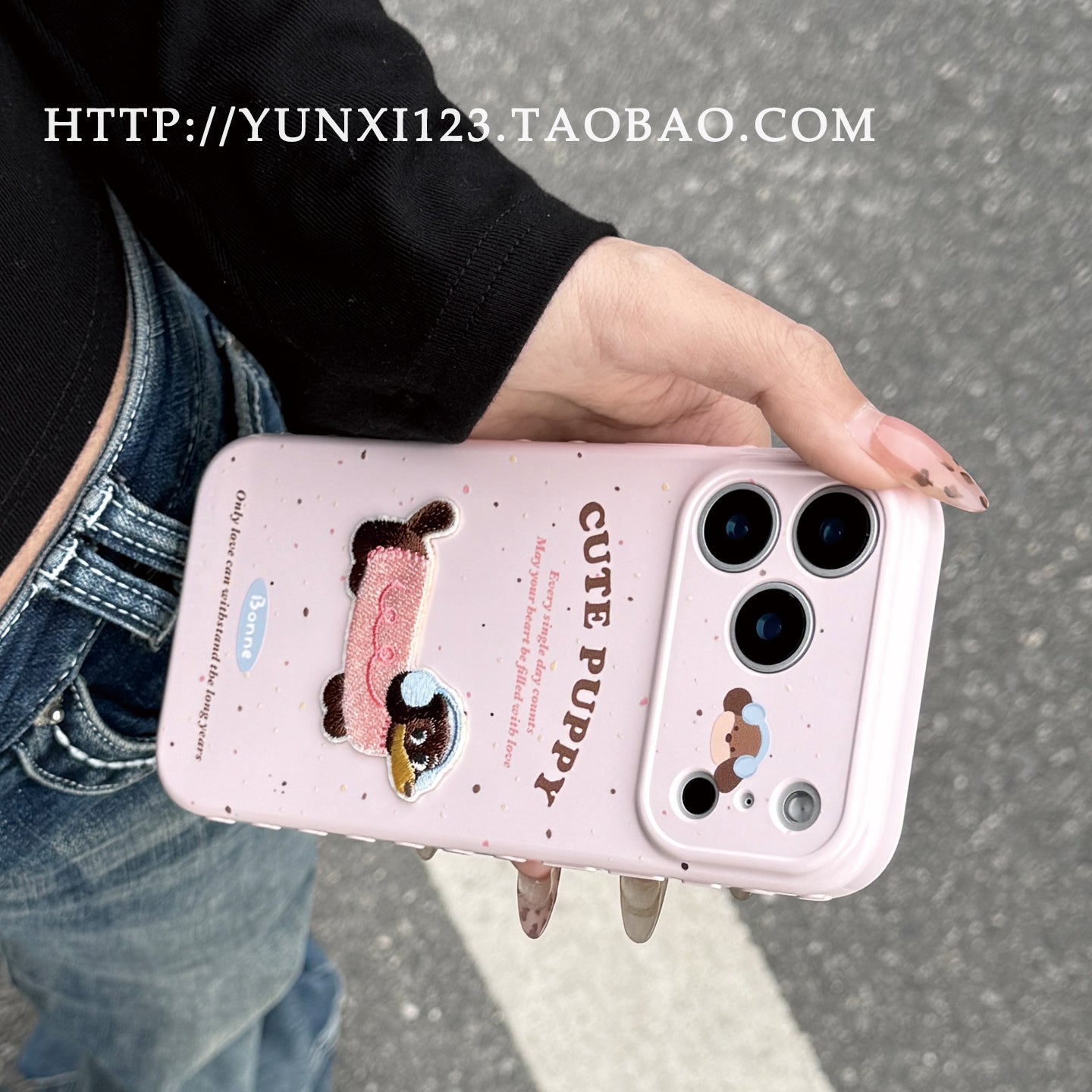 iPhone17promax Apple 16pro mobil telefon qutusu 14Promax yeni 15Pro qız 12 hər şey daxil kənar 13 düşməyə qarşı silikon yumşaq qabıq üçün uyğun ins sevimli polka nöqtəli tikmə pişik və bala