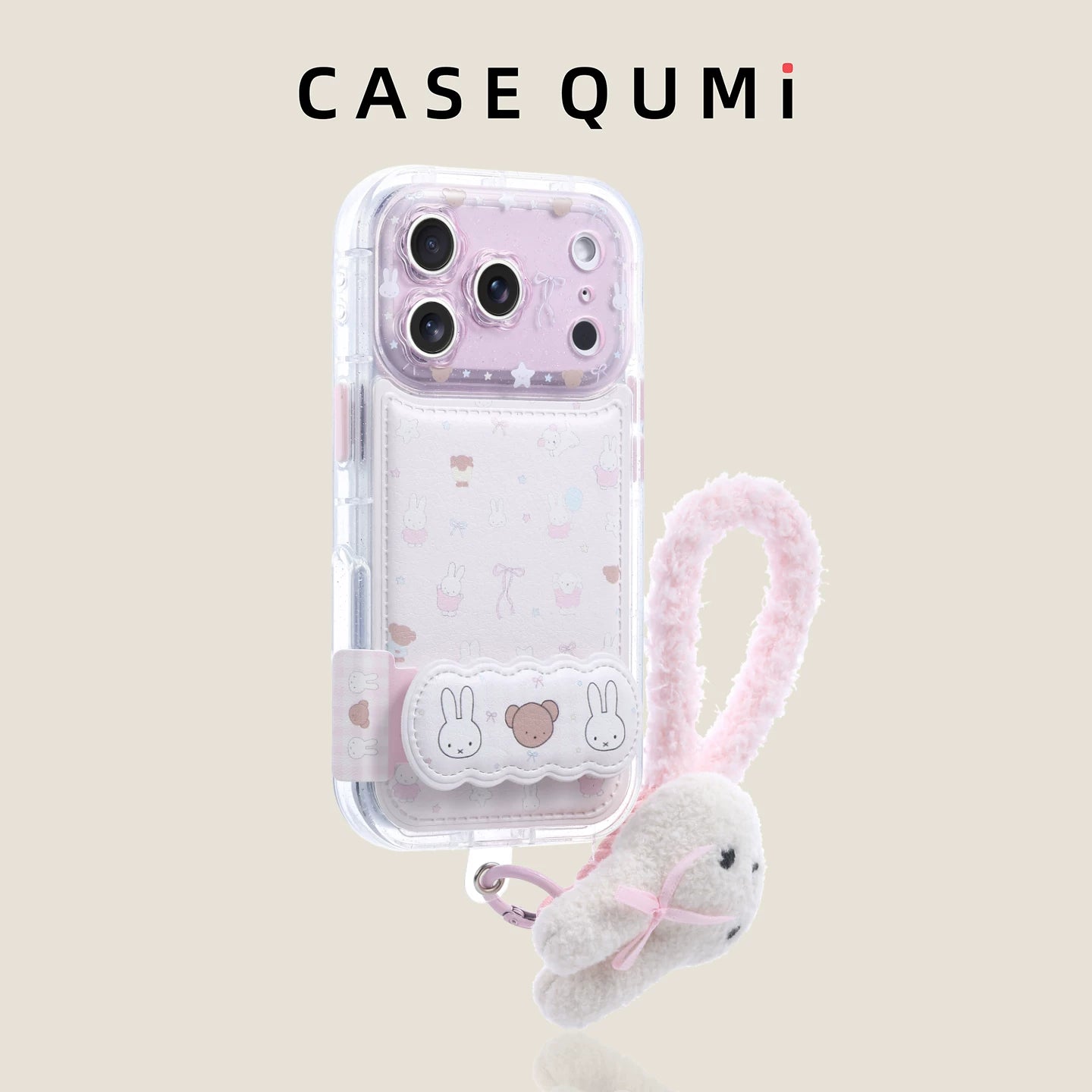 Çiçək eynəkləri üçün tonal krem Apple 17 üçün uyğun lentli Miffy dovşan mobil telefon qutusu yeni iphone17 dəsti Apple 17promax hər şey daxil 17pro payız əleyhinə Apple 16 silikon 15 qabıq 14 super isti 13