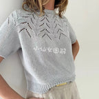 3353 Lalə Köynək Qadın Sviteri Çin Örgü Nümunəsi və Mətn Təlimatları