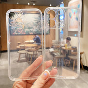 Sadə şəffaf düz kənar yumşaq qabıq iphone13promax apple 12/15 mobil telefon qutusu 14pro kişilər və qadınlar 16 hər şey daxil 11 silikon 17 düşməyə qarşı xr/7/8p Huawei Xiaomi qoruyucu qutu 6p