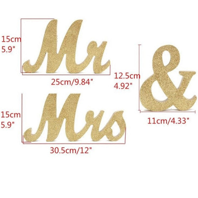 MR MRS TOY letter ornaments, wedding-themed decorations, wedding room setup, wedding party props