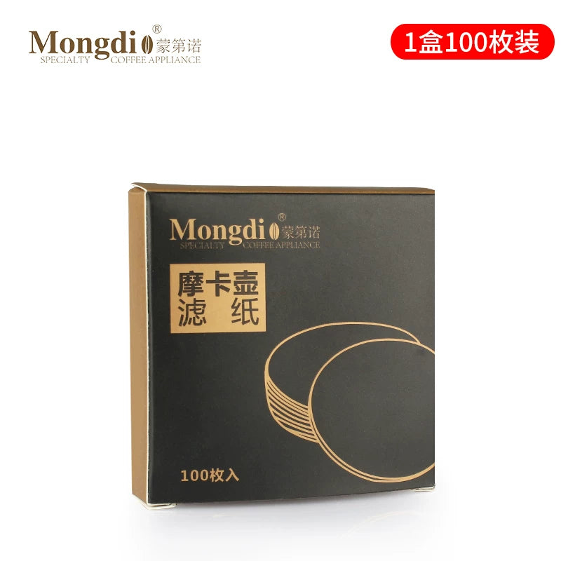 Monqdio Moka Qazan Filtr Kağızı Buz Damcısı Qazanı Əl Dəmlənmiş Qəhvə Filtr Kağızı №6 Dairəvi Damcılı Qəhvə Kağızı 100 Əd.