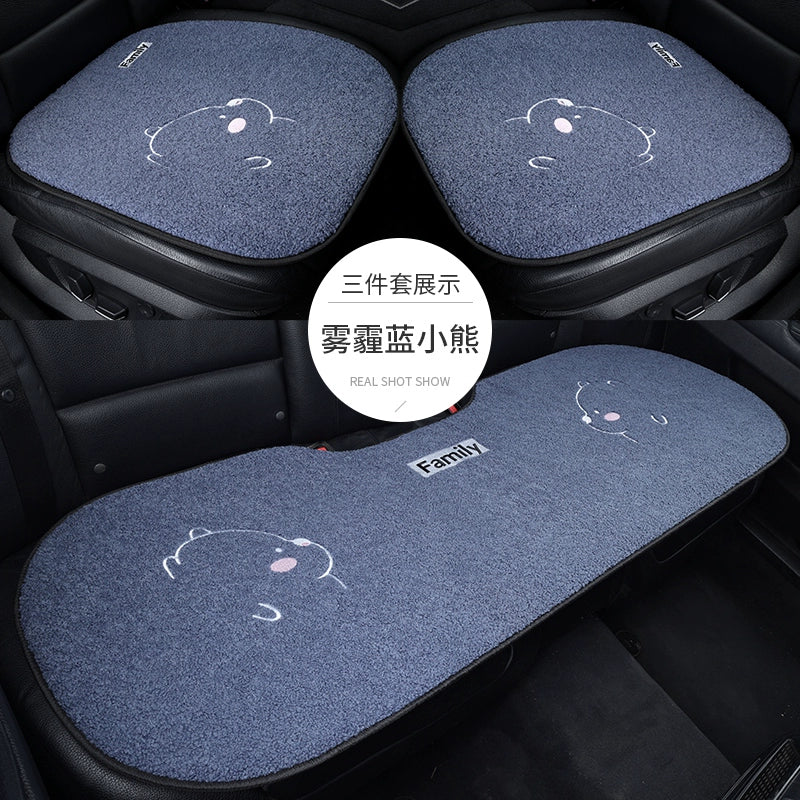 Avtomobil Yastığı Qış Dolması Üç Parçalı Cizgi Filmi Tək Parça Ins İnternet Məşhur Arxa Sıra Qısa Kaşmir Heattech Yəhər örtüyü