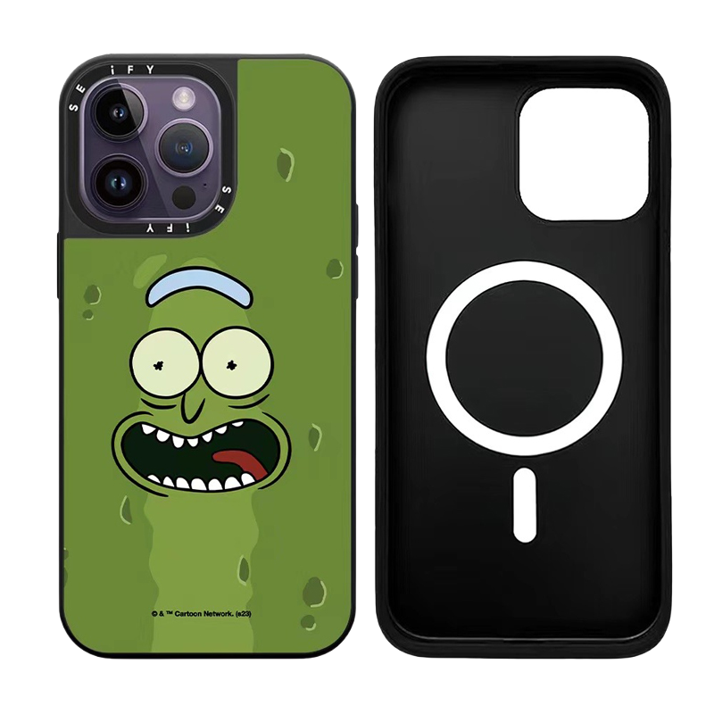 CASETiFiY Əməkdaşlıq Rick and Morty 16 Pro, iPhone 17 Pro Max və Apple 15 Plus Telefon Qabı ilə Uyğundur 12 Trendy Qab 13 Damlama Qoruyucu 14 Güzgü Yaradıcı Maqnit Yapışqanlı Huaqiangbei Qadınlar üçün Əvəzedici