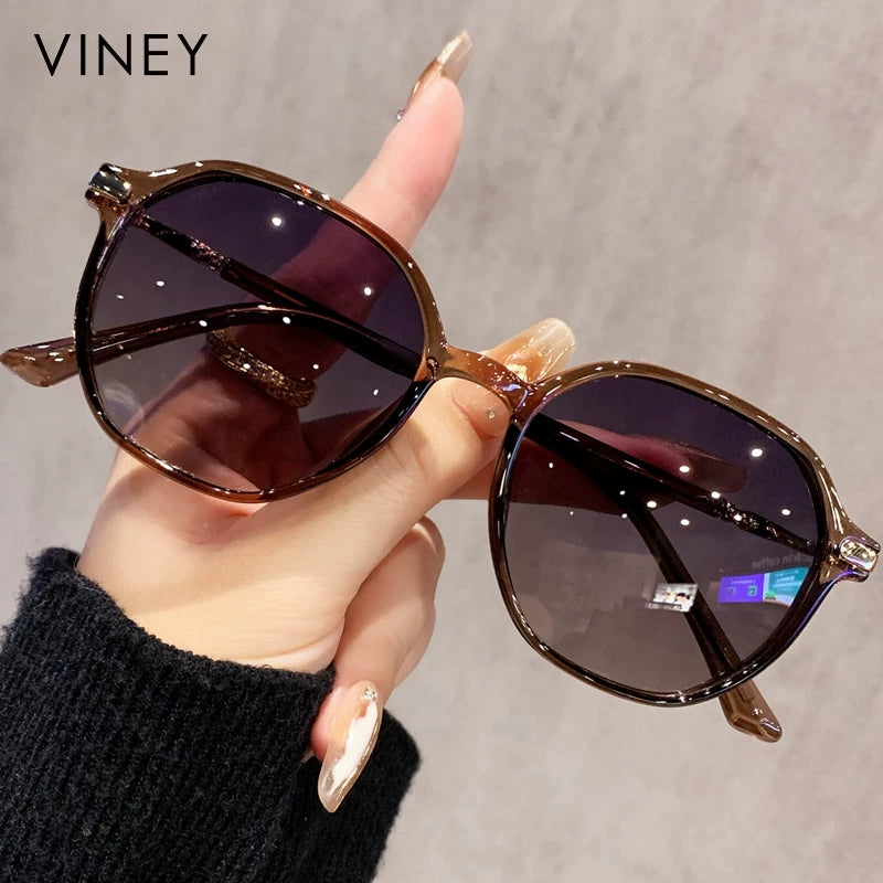 Viney günəş eynəkləri qadınların 2026 yeni anti-UV polarizasiyalı gün eynəkləri yüksək səviyyəli üz hissi kiçik temperamentli eynəklər