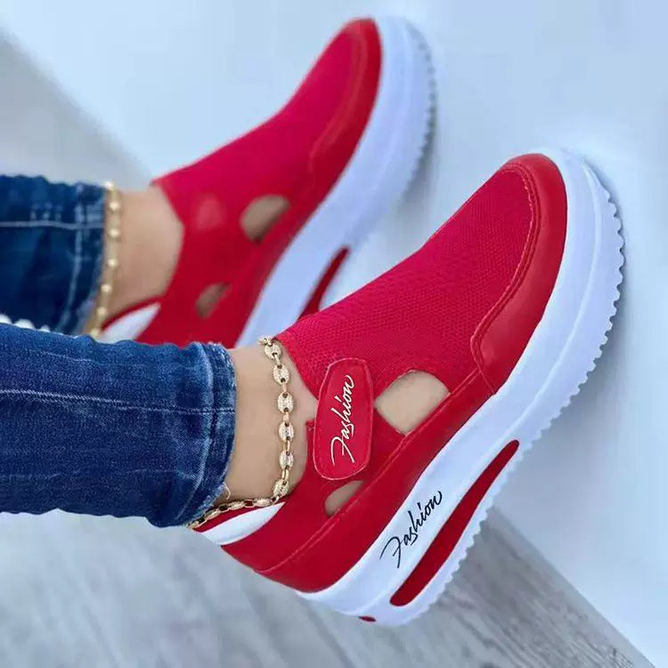 2022 Qadın Ayaqqabı Böyük Ölçülü Gündəlik Tək Yastı Fly Knit Br