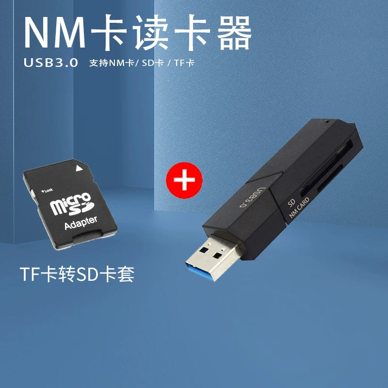 USB3.0 yüksək sürətli NM kart SD kart oxuyucusu Huawei yaddaş kartı üçün uyğun iki kart yuvası yaddaş kartı sürüşmə qapağı