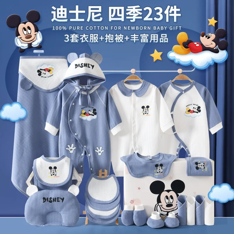 Disney təmiz pambıqdan hazırlanmış payız və qış üçün hədiyyə geyim dəsti, yeni doğulmuş körpələr, körpələr və bir aydan yuxarı körpələr üçün.