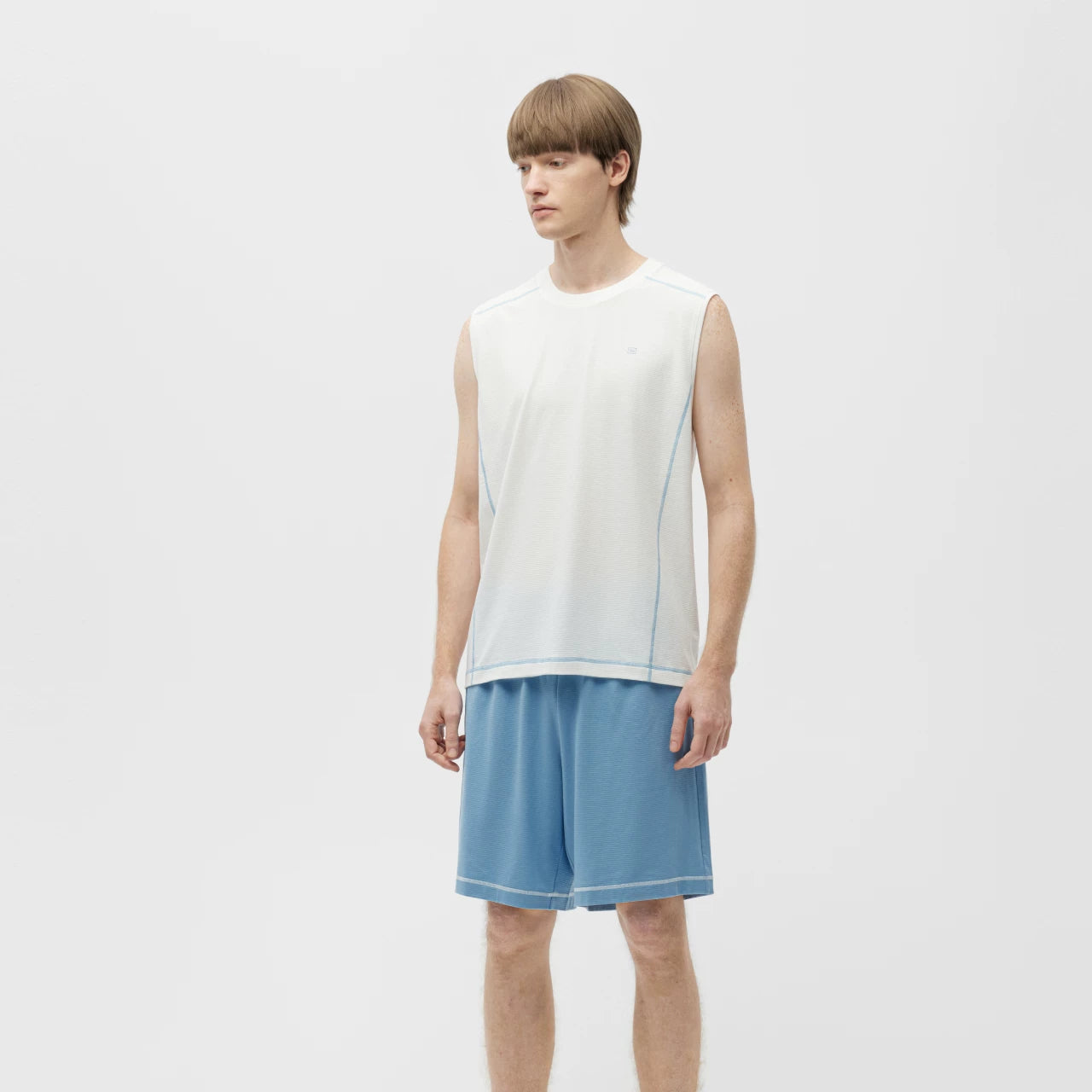 [Vang Yibo ilə eyni model] Jiao Nei Nitrogen 505Dry ev paltarı tər uducu qısaqol kişi pijama qadın yeni yay