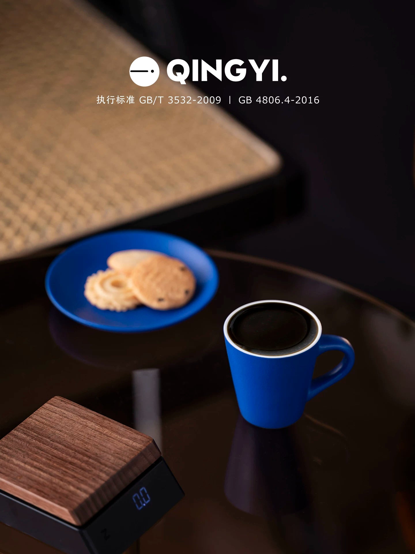 Qing Yi.丨Klein mavi İtalyan kiçik fincanı, espresso qəhvə fincanı, incə keramika mini latte fincanı