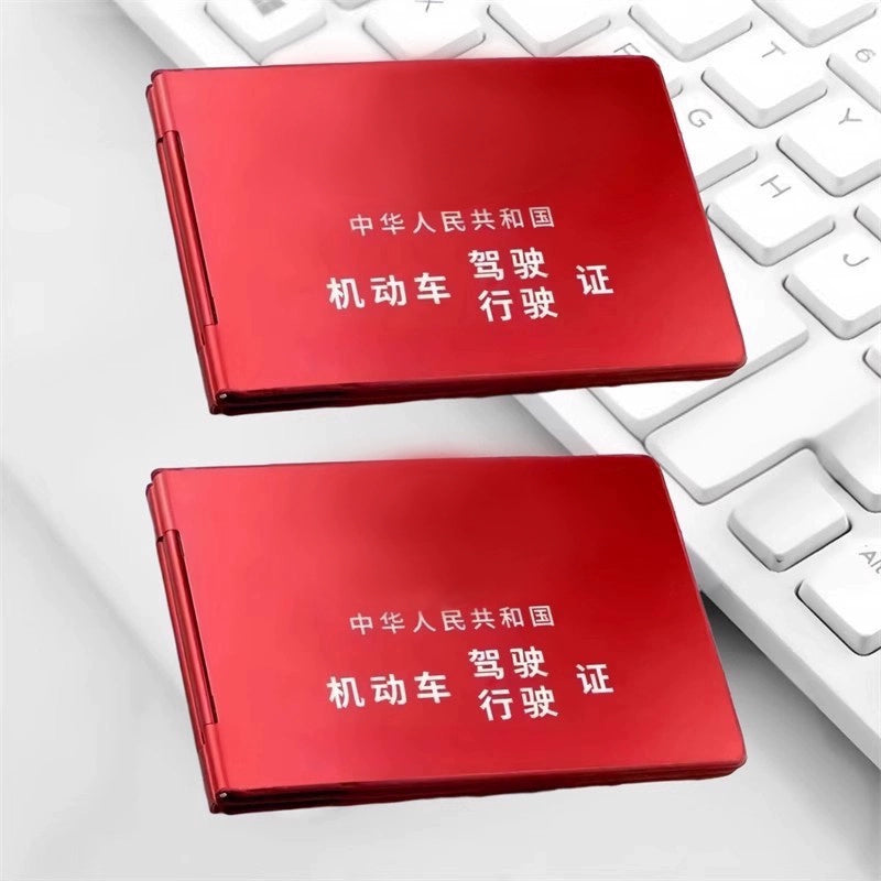 Alüminium Alaşımlı Motorlu Nəqliyyat Vasitəsinin Sürücülük Lisenziyası Qapağı İkisi Bir Arada 2025 Yeni Sürücü Lisenziyası Dəsti Kart Sahibi