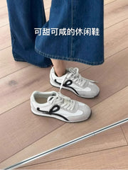 Qadınlar üçün möhtəşəm mavi platformalı Alman məşq ayaqqabıları, retro orijinal dəri, çoxfunksiyalı idman gündəlik ayaqqabıları, rəngli bağcıklı Cornetto ayaqqabıları.