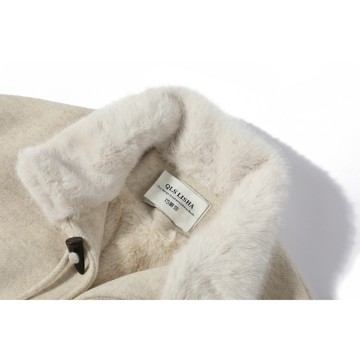 Chorlisa Qadınlar üçün Yun Astarlı Qalınlaşmış Buynuz Düyməli Yun Palto, Payız və Qış, Hepburn Stilində, Yüksək Səviyyəli Uzun Yun Palto