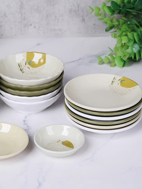 Kiçik plastik nəlbəki melamin ətirli sous qabı ikiqat şəbəkəli Yapon tipli Koreya barbekü soya sousu yeməyi otel kommersiya istifadəsi üçün