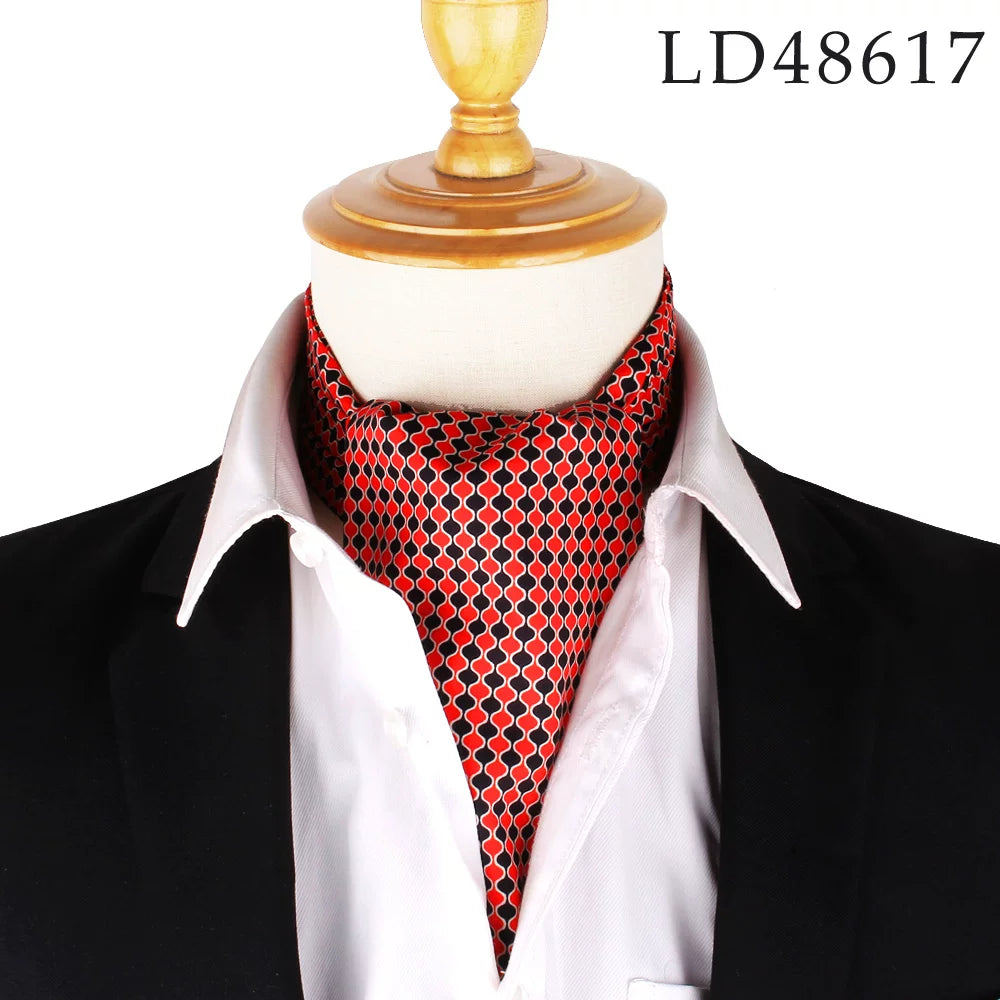 New Flora Men's Cashew Tie Wedding Formal Cravat Ascot Scrunc