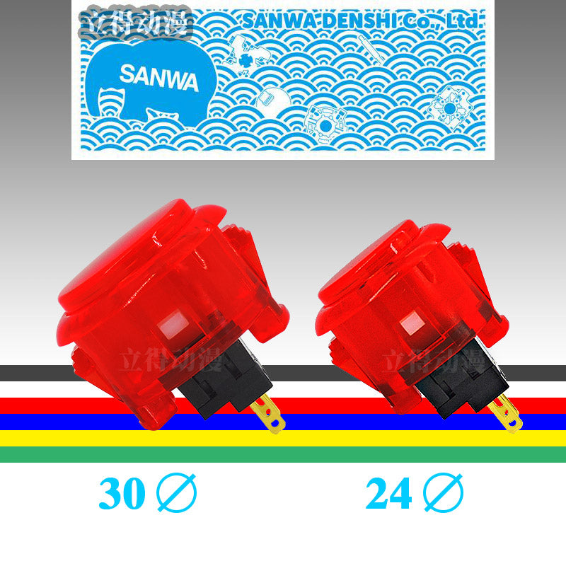 Sanwa Button SANWA Şəffaf OBSC-30 Kristal Şəffaf Sanwa Rokçu Topu Yapon Orijinal Arkadası