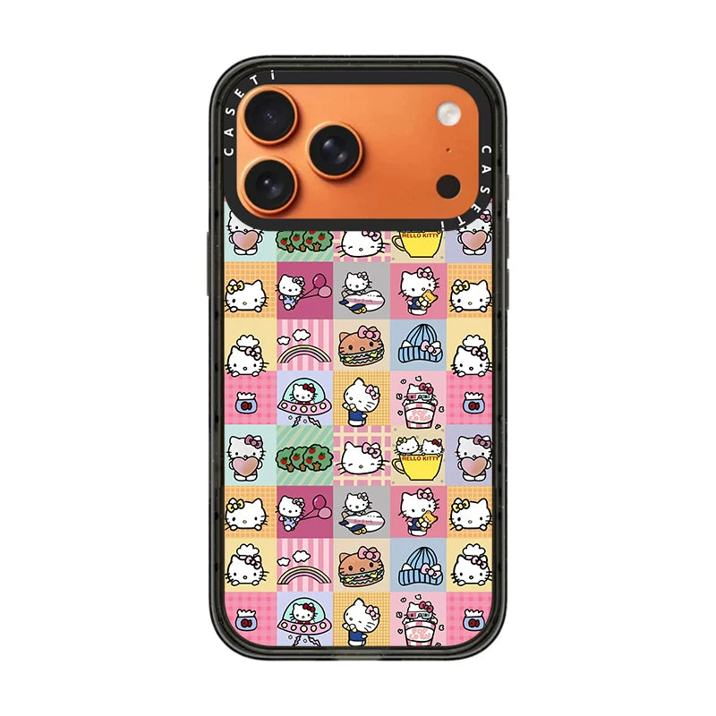 CASE Hello Kitty Hamburger Etiket Telefon Qutusu, iPhone 17 Pro Max Telefon Qutusu ilə Uyğundur 16/15/14 Plus, Trend Brend, Populyar Onlayn Məşhur Stil, Maqnit Əlavəsi