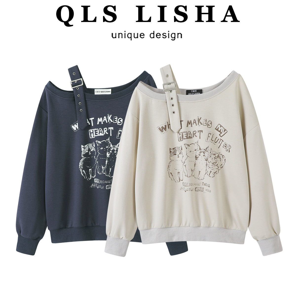 Cholisa Erkən Payız Nazik Çiyinsiz Sviter Qadınlar üçün 2025 Yeni Cizgi Filmi Çaplı Amerika Şirin və Acılı Bir Çiyinli Uzun Qollu Top