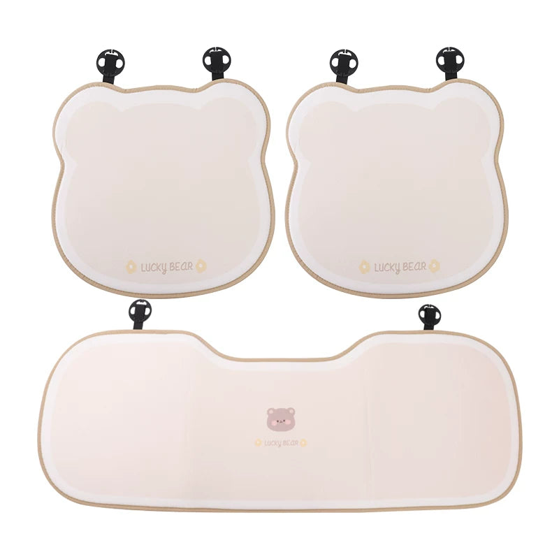 New winter luxury cartoon car seat cover, cute and breathable driver seat cushion, suitable for all seasons, for women.