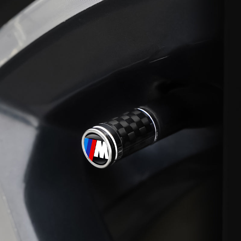 Suitable for BMW 3 Series, 5 Series valve caps, 1 Series, 7 Series, X2, X3, X4, X5 modified carbon fiber wheel valve caps