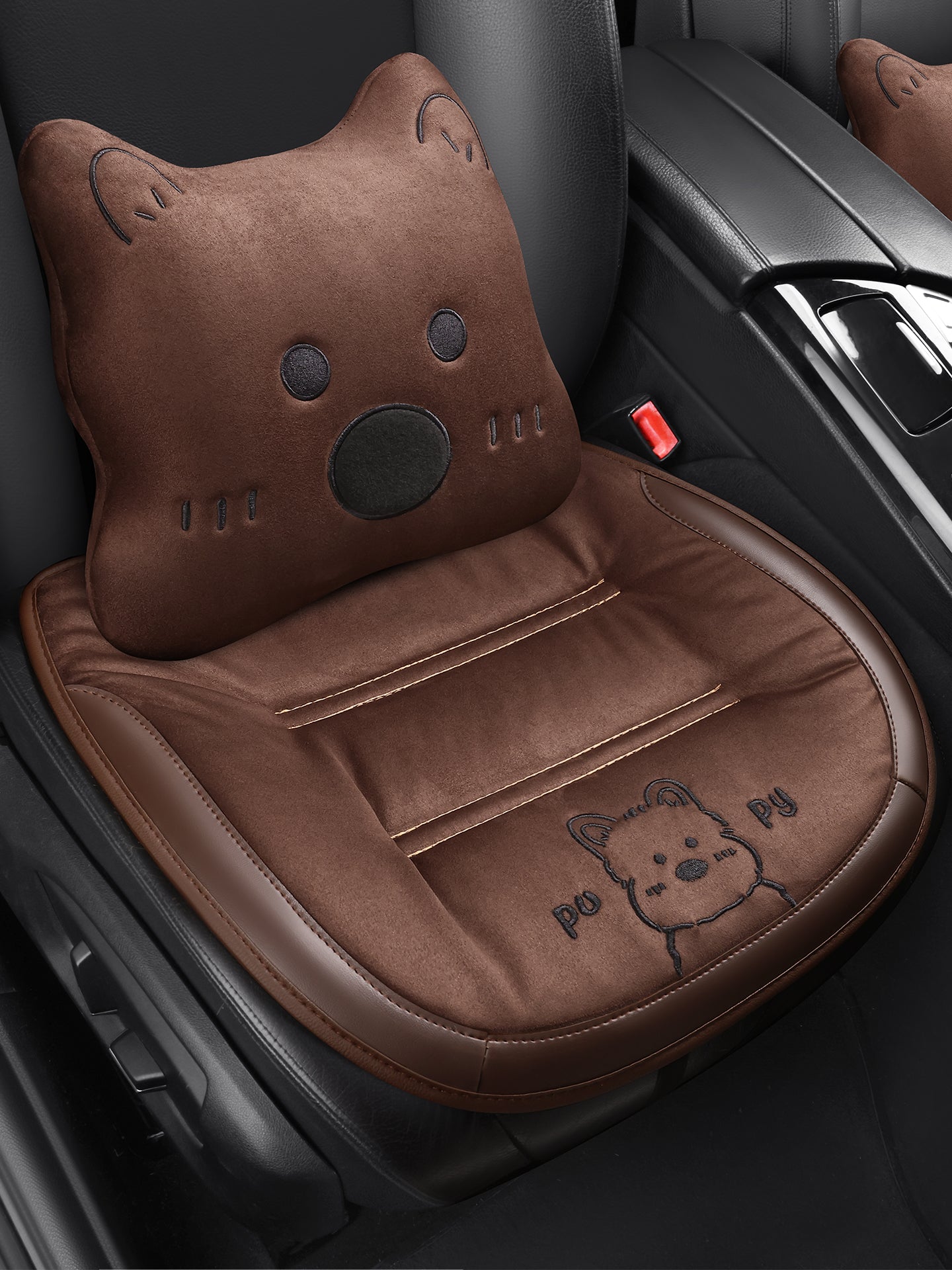 Avtomobil oturacaq üzləri, qışda isinən oturacaq üzləri, qalınlaşdırılmış yumşaq, 2025 yeni cizgi filmi stili, sürətli isitmə və isinmə arxa oturacaq üzləri