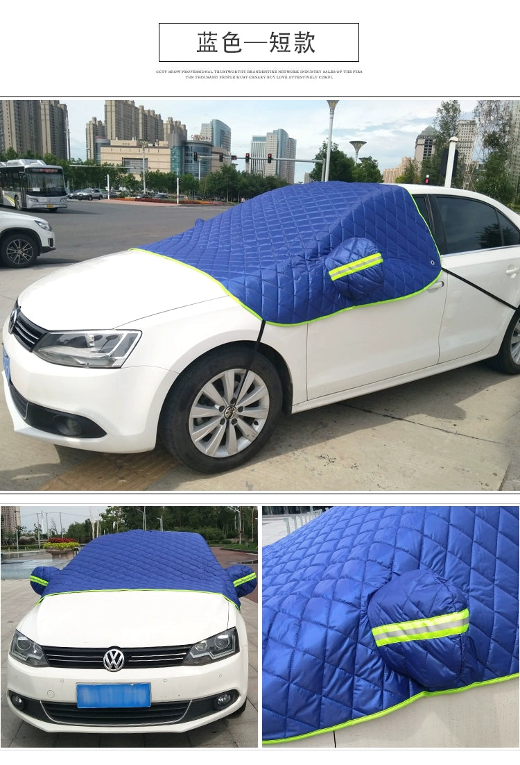 Qış Xüsusi Avtomobil Geyimi Yarım Örtük Şimal-Şərqi Pambıq Qardan Davamlı Soyuğa Davamlı Şaxtaya Davamlı Qalınlaşmış İstilik Texniki Ön Ön Ön şüşə Avtomobil örtüyü