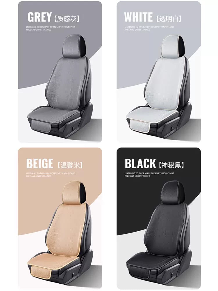 Avtomobil oturacağı yastığı üç hissəli dəst, bütün mövsümlər üçün, buz ipəkdən nəfəs alan yarıqapalı oturacaq üzlüyü, 2024-cü il yeni yay soyuducu yastığı.