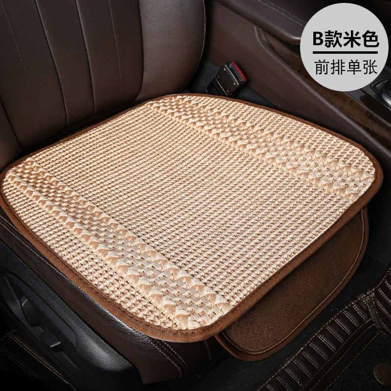 Avtomobil Oturacaq Yastığı Tək Parça Əsas Sürücü Oturacağı Tək Sürücü Otağı Tək Oturacaq Örtüsü Buz İpək Kətan Bütün İl Boyu Neytral Kreslo Yastığı