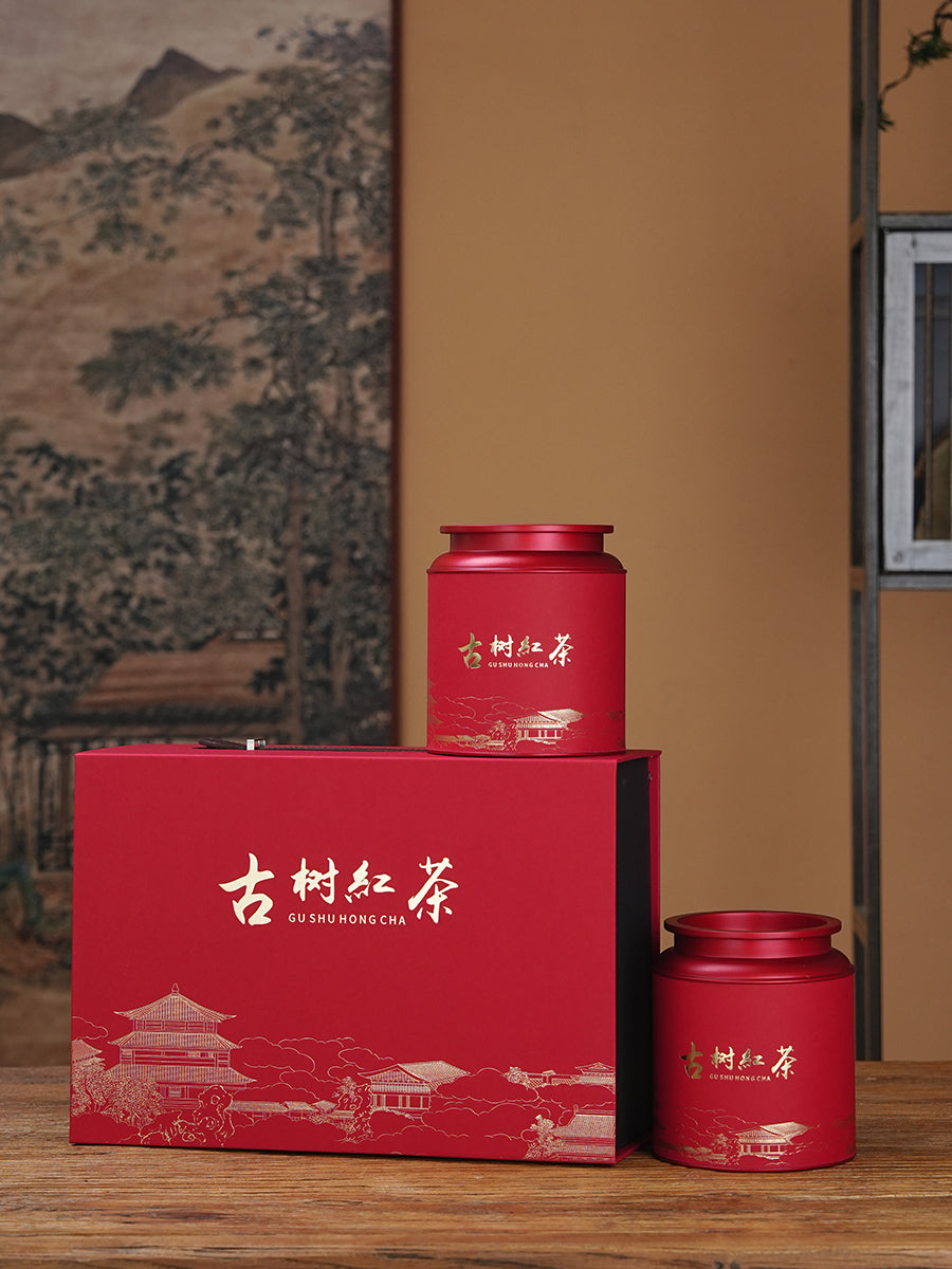 Yüksək səviyyəli qədim ağac qara çay çay qablaşdırma qutusu boş hədiyyə qutusu Phoenix Dancong Yunnan vəhşi Yunnan qara çay tikanlı armud çayı boş qutu