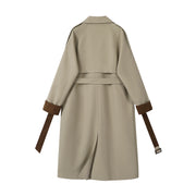 Cholisa Khaki Gündəlik Trench Palto, Uzun və Hündür Stil, Qadın Payız Üst Geyimləri, Yüksək Seçimli və Dəbli Top