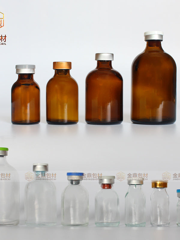 7ml-100ml şəffaf/qəhvəyi qəliblənmiş flakon soda-əhəng şüşəsi inyeksiya şüşəsi kənd təsərrüfatı heyvanı eksperimental şüşə
