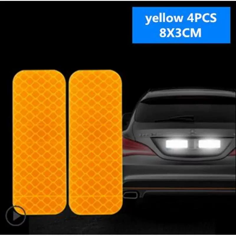4 ədəd Avtomobil Yansıtıcı Bant Xəbərdarlıq İşarəsi Etiket Aksesuarları Ex