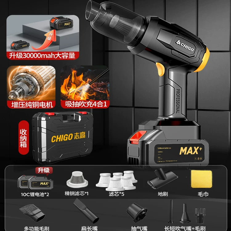 Alman istehsalı olan əl mini tozsoran, güclü simsiz şarj, həm ev, həm də avtomobil istifadəsi üçün uyğundur, güclü əmmə qabiliyyətinə malikdir.